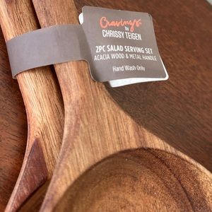 💗Cravings by Chrissy Teigen Wooden Salad Servers NWT